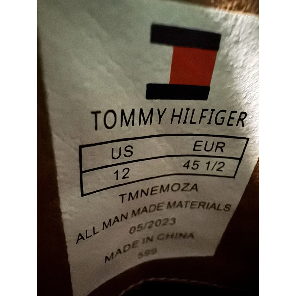 Tommy Hilfiger Nemoza‎ Shoes Tag Flag Embossed Laced Up 12M Cognac New